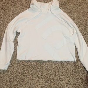branded cropped hoodie